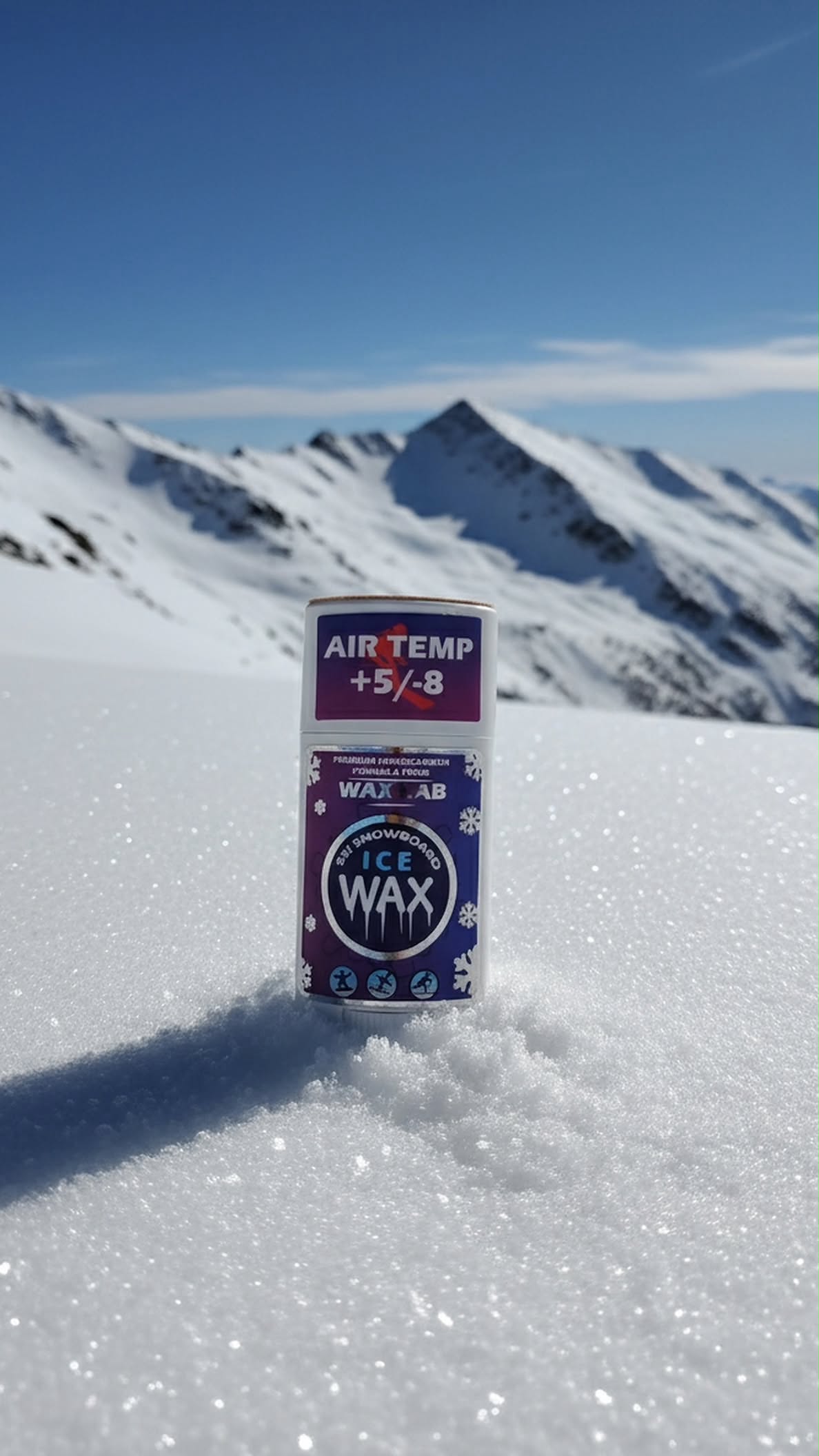 Ice Ski Wax on the mountain